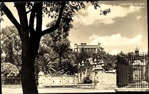 Bild des Verkufers fr Ansichtskarte / Postkarte Chapultepec Mexiko, Brunnen, Palast, Palmen zum Verkauf von akpool GmbH
