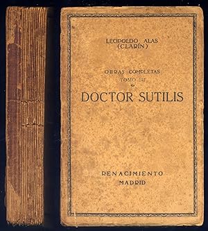 Imagen del vendedor de Doctor Sutilis. Cuentos. (Obras Completas, III). a la venta por Hesperia Libros