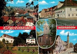 Postkarte Carte Postale Ergoldsbach Stadtpanorama Kirche Innenstadt