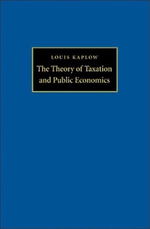 Immagine del venditore per Theory of Taxation and Public Economics venduto da GreatBookPrices