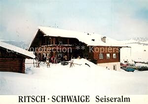 Bild des Verkufers fr Postkarte Carte Postale Seiser Alm Gasthaus Ritsch Schwaige zum Verkauf von Versandhandel Boeger