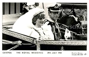 Bild des Verkufers fr Postkarte Carte Postale Adel England Royal Wedding Prince Charles Lady Diana zum Verkauf von Versandhandel Boeger