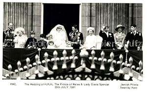Imagen del vendedor de Postkarte Carte Postale Adel England Wedding Lady Diana Spencer Prince Charles a la venta por Versandhandel Boeger