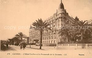 Postkarte Carte Postale Cannes Alpes-Maritimes Hotel Carlton Promenade de la Croisette