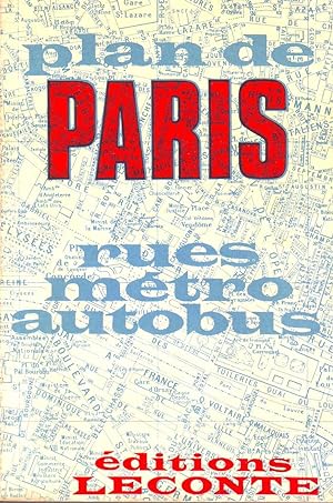 Plan de Paris - rues, métro, autobus -