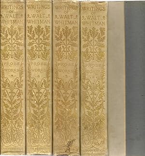 Immagine del venditore per The Complete Prose Works of Walt Whitman, Volumes 3, 4, 5 and 6 ONLY (The Book-Lover's Camden Edition) (The Complete Writings of Walt Whitman) venduto da Alplaus Books