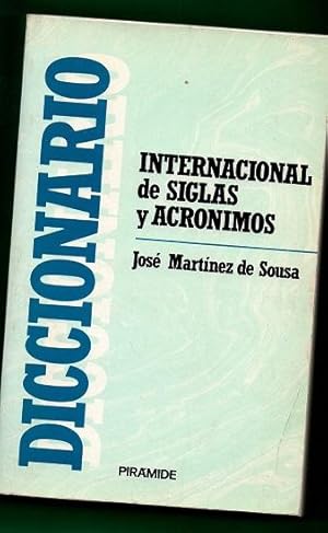 Immagine del venditore per DICCIONARIO INTERNACIONAL DE SIGLAS Y ACRONIMOS. venduto da Librera DANTE