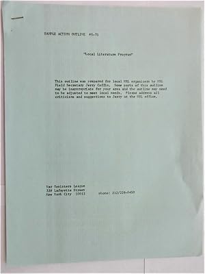 Local Literature Program (Sample Action Outline #5-71 [1971])