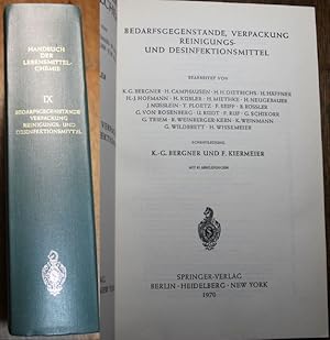 Bedarfsgegenstände, Verpackung Reinigungs,-und Desinfektionsmittel Mit 82 Abbildungen Band IX.