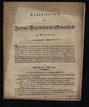 Bild des Verkufers fr Organisation der Julius-Maximilians-Universitt zu Wrzburg zum Verkauf von Antiquariat Bookfarm