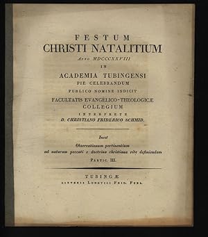 Bild des Verkufers fr Observationum pertinentium ad naturam peccati e doctrina christiana rite definiendam part. zum Verkauf von Antiquariat Bookfarm
