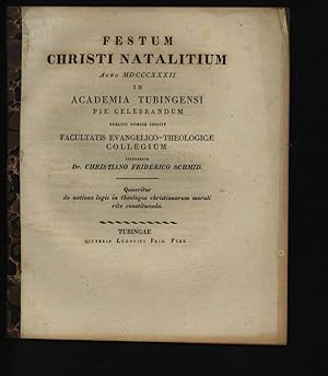 Bild des Verkufers fr Quaeritur, de notione legis in theologia christianorum morali rite constituenda zum Verkauf von Antiquariat Bookfarm