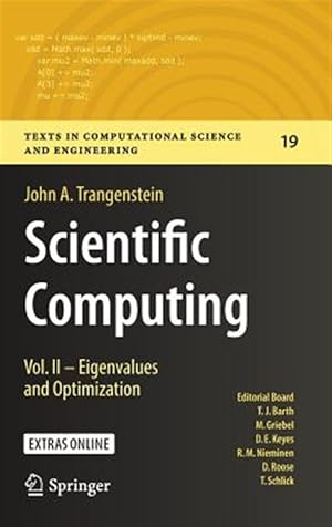 Image du vendeur pour Scientific Computing : Eigenvalues and Optimization mis en vente par GreatBookPrices
