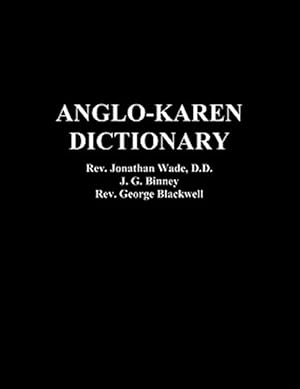 Bild des Verkufers fr Anglo-Karen Dictionary zum Verkauf von GreatBookPrices