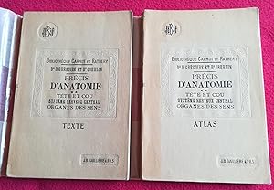 Seller image for PRECIS D'ANATOMIE 2 - TETE ET COU - SYSTEME NERVEUX CENTRAL - ORGANES DES SENS - 2 volumes : texte et atlas for sale by LE BOUQUINISTE