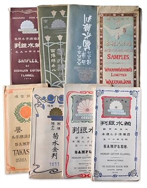 [Eight booklets with samples of Nishijin cotton flannel, etc.]. Kyoto, Osaka and Wakayama, 1908-1...