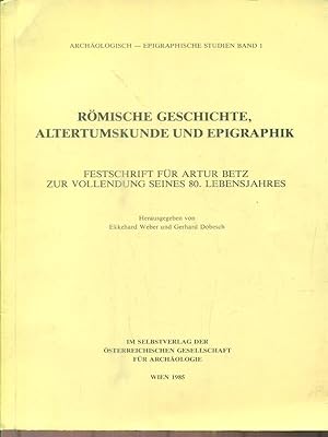 Immagine del venditore per Romische Geschichte, Altertumskunde und Epigraphik. venduto da Librodifaccia