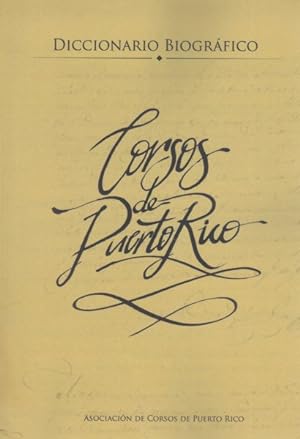Bild des Verkufers fr Corsos de Puerto Rico : Diccionario Biografico -Language: spanish zum Verkauf von GreatBookPrices