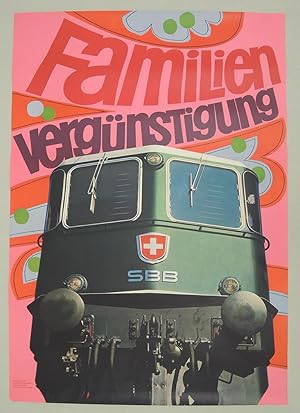 Familienvergünstigung. Plakat. Poster.