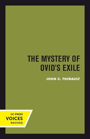 Bild des Verkufers fr Mystery of Ovid's Exile zum Verkauf von GreatBookPrices