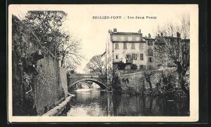 Carte postale Sollies-Pont, Les Deux Ponts