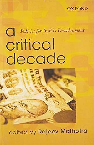 Imagen del vendedor de A Critical Decade: Policies for India's Development a la venta por Bellwetherbooks
