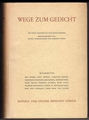 Seller image for Wege Zum Gedicht for sale by Recycled Books & Music