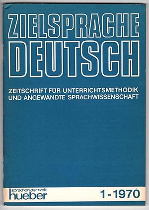 Zielsprache Deutsch Zeitschrift Für Unterrichtsmethode Und Angewandte Sprachwisschenschaft