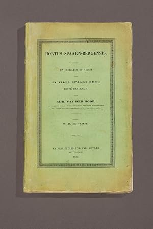 Bild des Verkufers fr Hortus Spaarn-Bergensis. Enumeratio stirpium quas, in villa Spaarn-Berg prope Harlemum, alit Adr. van der Hoop zum Verkauf von Hordern House Rare Books