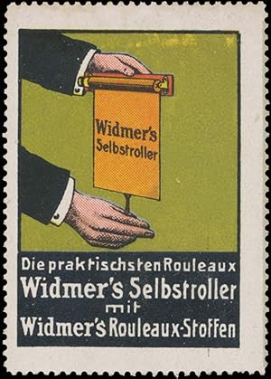 Seller image for Reklamemarke Widmers Selbstroller Roleaux & Jalousie for sale by Veikkos