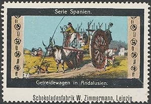 Seller image for Reklamemarke Getreidewagen in Andalusien for sale by Veikkos