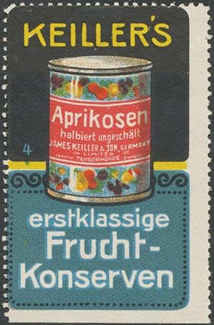 Seller image for Reklamemarke Keillers Aprikosen erstklassige Fruchtkonserven for sale by Veikkos