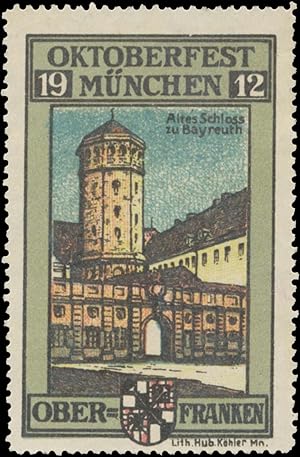 Seller image for Reklamemarke Altes Schloss zu Bayreuth for sale by Veikkos