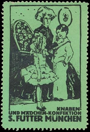 Seller image for Reklamemarke Knaben und Mdchen-Konfektion for sale by Veikkos