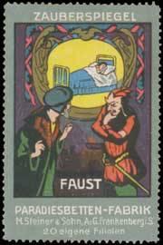 Bild des Verkufers fr Reklamemarke Faust Zauberspiegel zum Verkauf von Veikkos