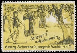 Seller image for Reklamemarke Scherers Apfelwein for sale by Veikkos