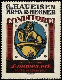 Seller image for Reklamemarke Conditorei zum Loeweneck for sale by Veikkos