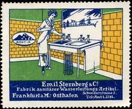 Imagen del vendedor de Reklamemarke Fabrik sanitrer Wasserleitungs-Artikel a la venta por Veikkos