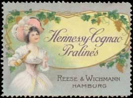 Seller image for Reklamemarke Hennessy-Cognac-Pralines for sale by Veikkos