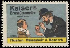 Bild des Verkufers fr Reklamemarke Kaisers Brust-Caramellen zum Verkauf von Veikkos