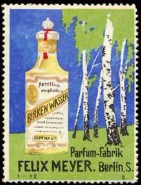 Bild des Verkufers fr Reklamemarke Birken Wasser zum Verkauf von Veikkos