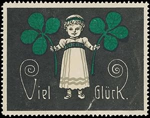 Bild des Verkufers fr Reklamemarke Viel Glck zum Verkauf von Veikkos