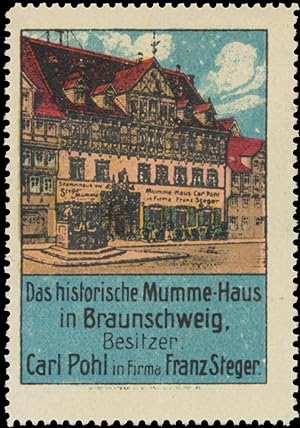 Bild des Verkufers fr Reklamemarke Das historische Mumme-Haus in Braunschweig zum Verkauf von Veikkos