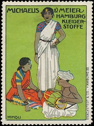Imagen del vendedor de Reklamemarke Hindu - Kleiderstoffe a la venta por Veikkos