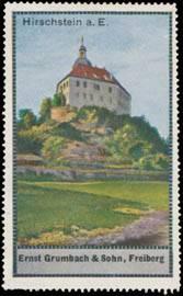 Seller image for Reklamemarke Schloss Hirschstein an der Elbe for sale by Veikkos