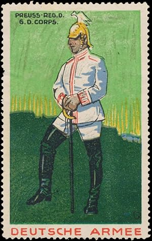 Seller image for Reklamemarke Preussisches Regiment der Gardes du Corps for sale by Veikkos