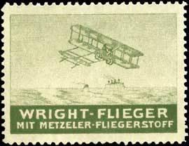 Bild des Verkufers fr Reklamemarke Wright - Flieger zum Verkauf von Veikkos
