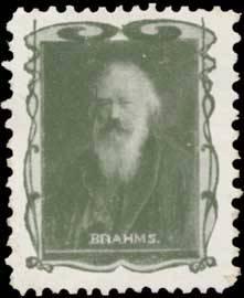 Bild des Verkufers fr Reklamemarke Johannes Brahms zum Verkauf von Veikkos