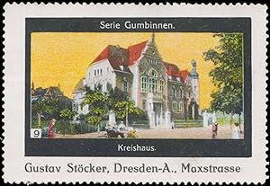 Bild des Verkufers fr Reklamemarke Kreishaus Gumbinnen zum Verkauf von Veikkos