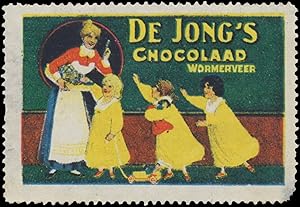 Reklamemarke De Jongs Chocolaad